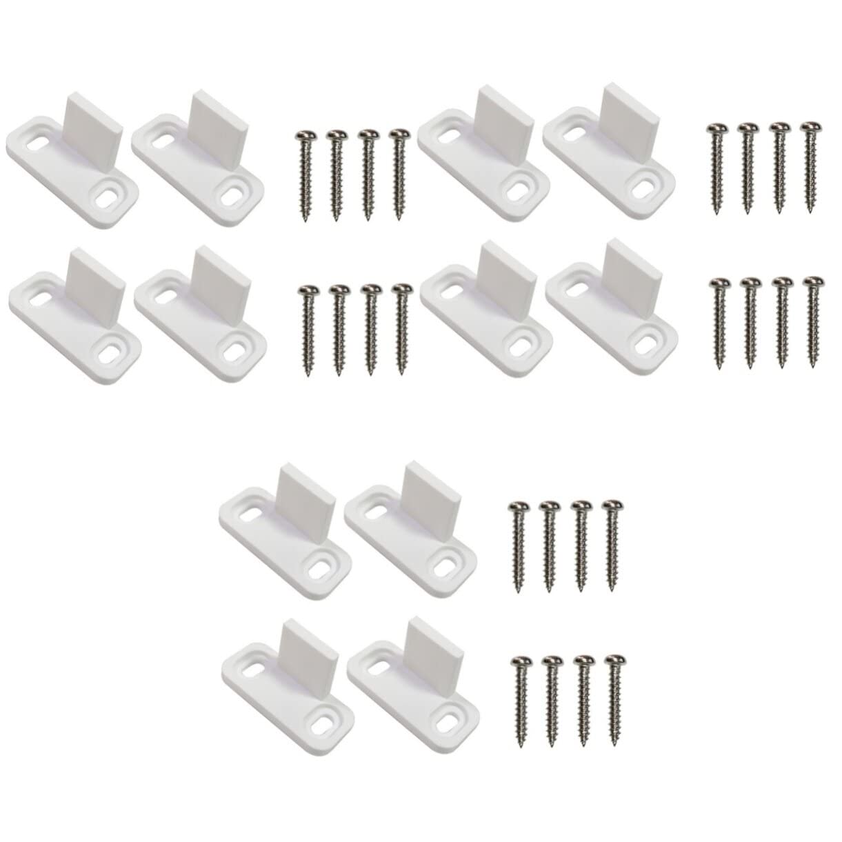 DOITOOL Sliding Barn Door Floor Guide and Door Stopper Set Adjustable Pom Hardware Prevents Door Swinging and Rolling Fits All Thickness Sliding Doors Quiet Close Easy Floor Installation