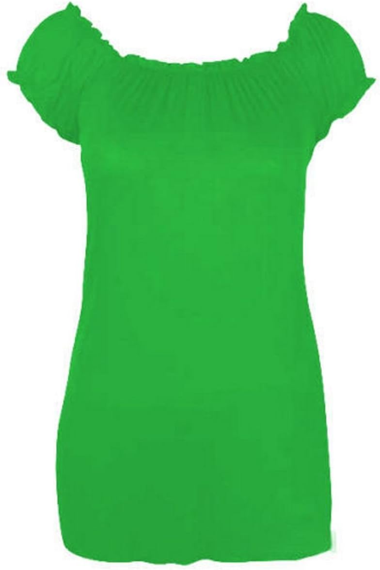 NEW WOMENS ELASTICATED BOHO LADIES STRETCH LONG PLUS SIZE GYPSY TOP UK14-28