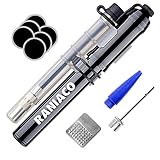 Mini Bike Pump, Raniaco Portable Bicycle Pump for Presta & Schrader, 2 in 1 Screw Valve and 260 PSI High Pressure for All Cycle Tires - Bonus Accessories Included