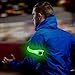 WisHome Silicone Adjustable LED Armband Strap Wearable Luminous Arm Belt Reflective Running Gear Wristband LED Flashing Light Glow Safety Band for Jogging Cycling Walking Pack of 2 (Green and Yellow)