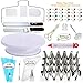 Cake Decorating Supplies Kit VIPorama 60pcs Set 1 Cake Turntable Stand 2 Icing Spatulas 24 Numbered Icing Tips 1 Cake Leveler 21 Pastry Bags 1 Cake Flower Nail and Lifter 1 Cake Pen 3 Scrapers