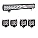 Bangbangche 1X 20'' 126W Flood Spot Combo LED Light Bar, 4X 4'' 18W Flood Led Pods Lights Fog Lights for Jeep Wrangler Boat Truck Tractor Trailer Off-Road
