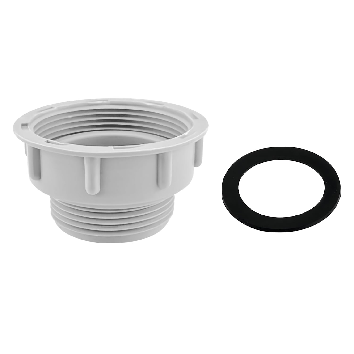 Qrity 1PCS Kitchen Sink Waste Pipe Fitting 54mm Female Thread to 47mm Male Thread Reducer for Odour Traps Siphon