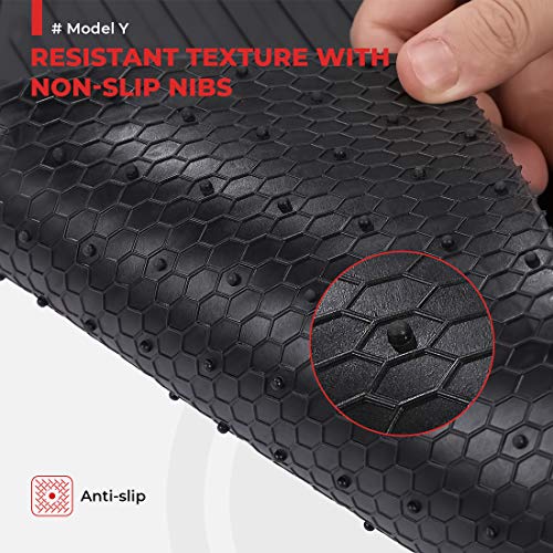 BougeRV for Tesla Model Y Floor Mats, AllWeather Floor Mats Carpet Set