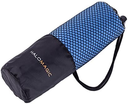 HaloMagic Microfiber Towel 20"X 40", Drying Fast Towels for Travel, Sports, Camping, Golf, Yoga, Beach and Bath, Highly Absorbent with Mesh Carry Bag