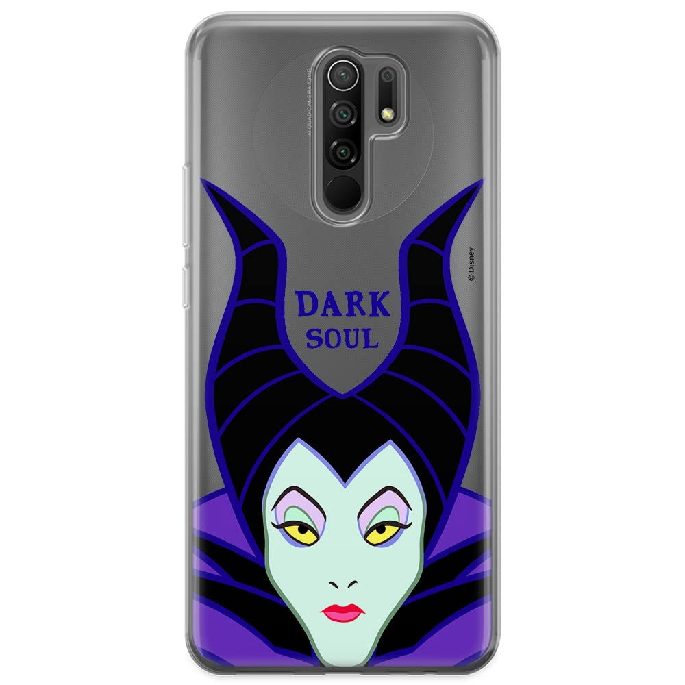 ERT GROUP mobile phone case for Xiaomi REDMI 9 original and officially Licensed Disney pattern Maleficent 001 optimally adapted to the shape of the mobile phone, partially transparent