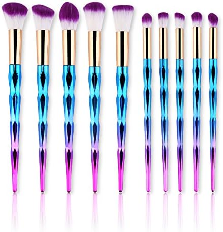 Makeup Brush Eye Brush Set 10 pcs Foundation Professional Set for Eyebrow Eyeliner Blush Cosmetic Concealer Blending Brushes