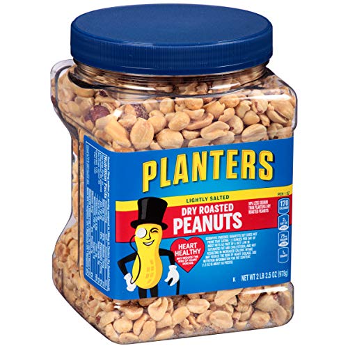 PLANTERS LIGHTLY SALTED DRY ROASTED PEANUTS (34.5 OZ JARS)