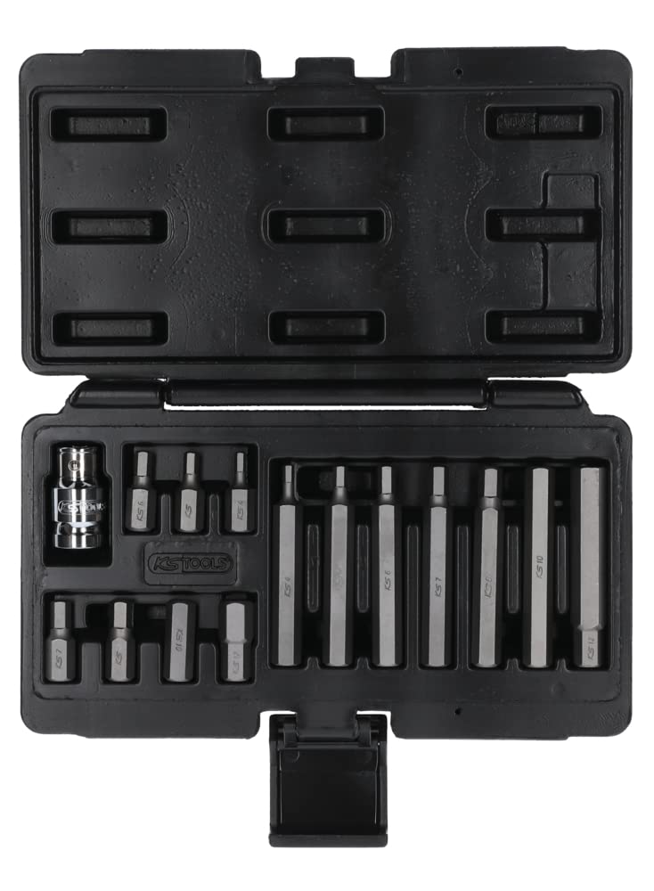 KS Tools 911.504 10mm Classic Hex Bit Set (15 Pieces)