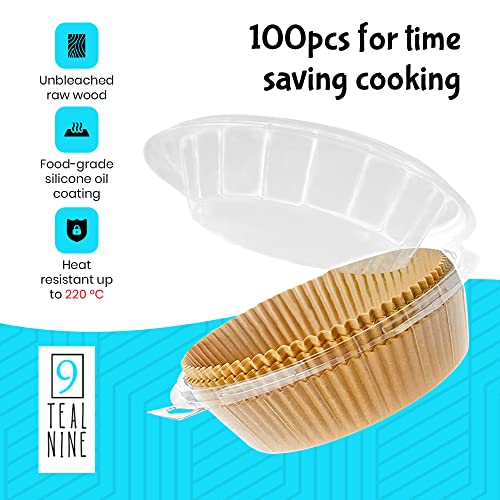 100 Pcs Round Disposable Air Fryer Liner Parchment Papers for Baking