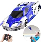 Rc Car Wall Climbing Argohome RC Remote Control Cars Dual Mode 360°Rotating Stunt Rechargeable High Speed Vehicle with LED Lights High Speed Mini Toy Car for Boys Kids Adults Gifts - Blue