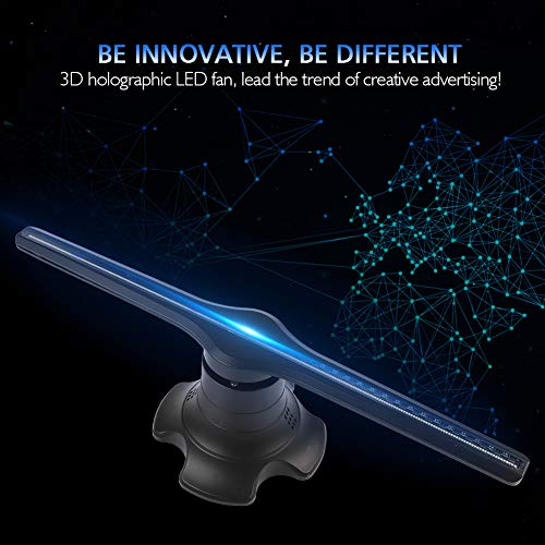 image for Mugast 3D Hologram Advertising Fan Projector with 8GB TF Card, 3D Visu
