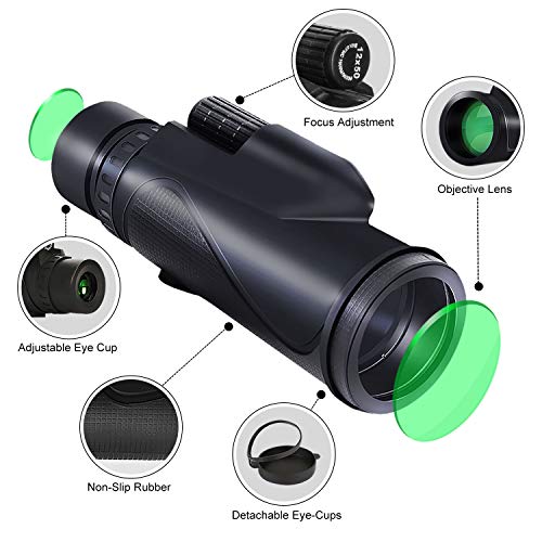 1 Monocular+12X50+Smartphone+Control+Waterproof+Surveillance