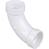 NIBCO Fig No C4807-LT, 4 in. PVC DWV 90 Degree Long Turn Elbow Hub