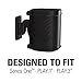 Sanus Wireless Speaker Wall Mount for Sonos ONE - Tool Free Tilt & Swivel Adjustments For Best Audio - Single (black) - WSWM21-B1
