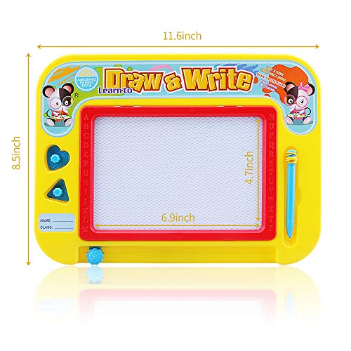 RIZUIEI Magnetic Drawing Board,4 Color Zone Erasable Colorful Magna Doodle Toys Writing Sketching Pad - Boy Girl Painting Learning Birthday Gift Present - Thumbnail 6