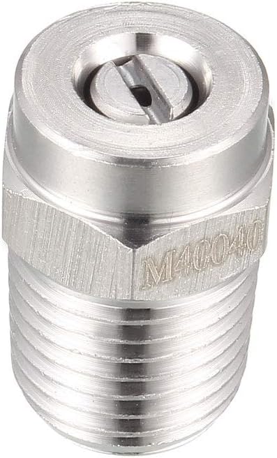 sourcing map Pressure Washer Nozzle, 1/4NPT Thread Spray Tip (40 Degree, 1.2mm Orifice Diameter)