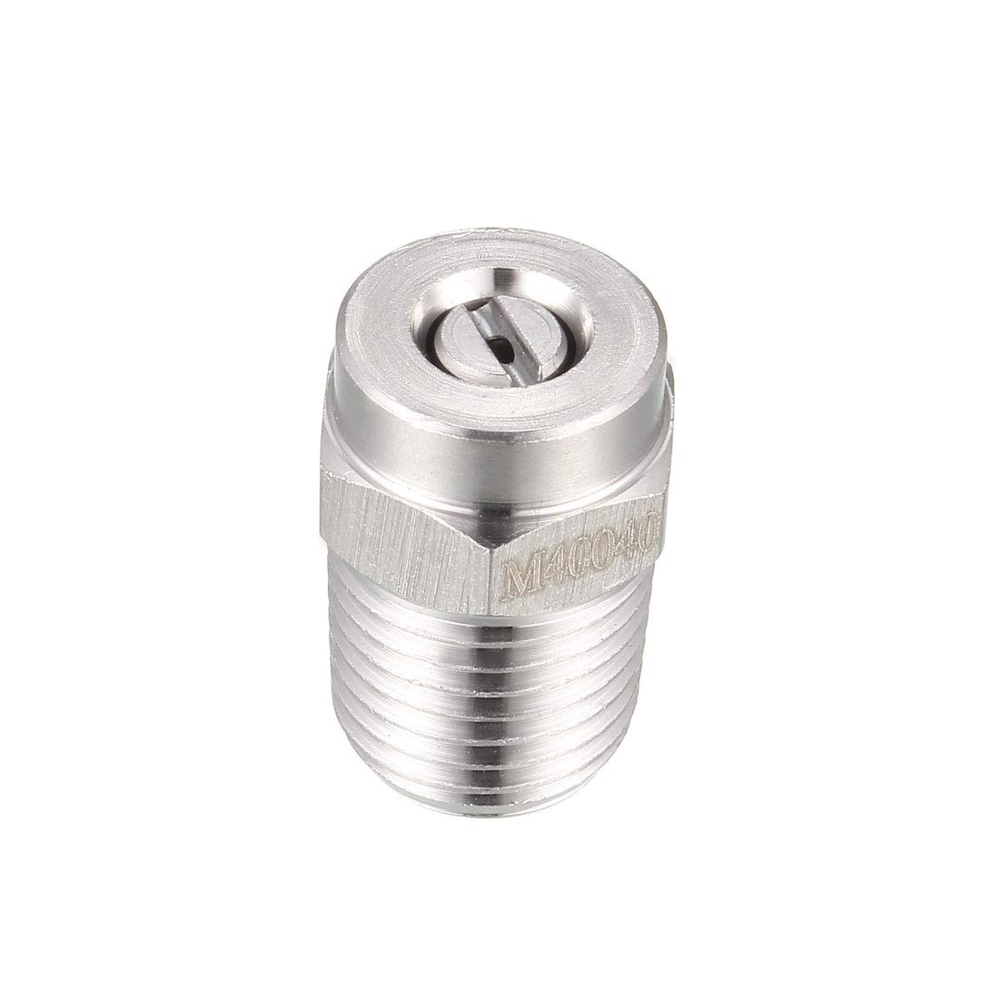 sourcing map Pressure Washer Nozzle, 1/4NPT Thread Spray Tip (40 Degree, 1.2mm Orifice Diameter)
