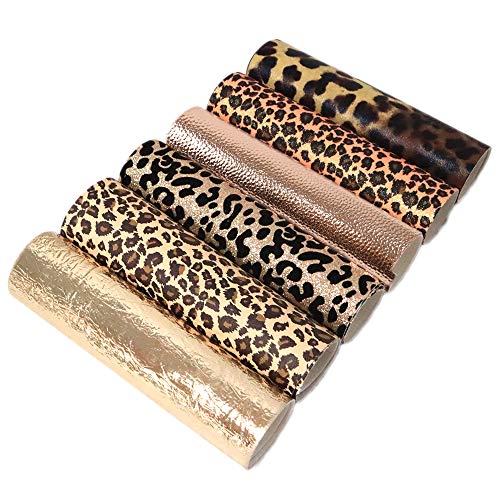 David Angie Leopard Printed Faux Leather Sheet Metallic Burst Crack Synthetic Leather Fabric Assorte - //medicalbooks.filipinodoctors.org