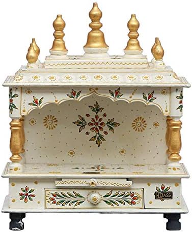 Makan Wooden Vintage Home Temple for Home/Rajasthani Vintage Wooden/Pooja Mandir/Wooden Temple/Home Temple/Pooja Mandir/Temple for Home/Office Temple/Navratre/Diwali Festive Season Gifts and puja