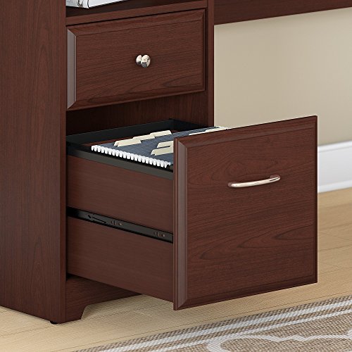 Bush Furniture Cabot 60W L Shaped Computer Desk with Drawers in Harvest Cherry Pricepulse