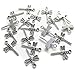 Heather's cf 90 Pieces Silver Tone Dragonfly Beads DIY Charms Pendants 21X14mm