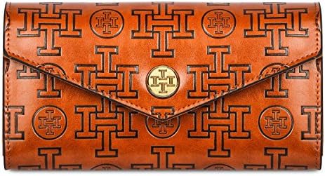 Leather Wallet for Women, i5 Stylish clutch purse designer fashionable card holder zipper bag