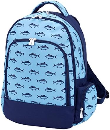 Cute Stylish Polka Dot Back to School Backpack (Blank, Navy Finn)