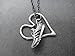 RUN WITH HEART Necklace on 18 inch Gunmetal Chain - Pewter Running Shoe and Pewter Open Floating Heart