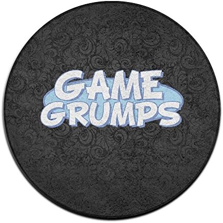 Glitter Epoque Personalized Coral Fleece Grumps Ninja Round Doormat, Indoor / Outdoor Non-slip And Thin Design Bedroom Area Rug - 60cm (23.6 Inches)