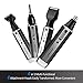 Sportsman Nose Hair Trimmer, Professional Ear Hair Trimmer/Beard Trimmer/Sideburns Trimmer/Eyebrow Trimmer 4 in 1 Rechargeable Stainless Steel Waterproof Blade Personal Trimmer Kit for Men and Women