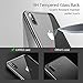 iPhone X Clear Case, CAFELE Transparent Tempered Glass Back Cover and Soft Silicone Bumper TPU Frame [Anti-Scratch] [Non Slip] Thin Slim Support Wireless Charging for Apple iPhone X/10, Black