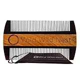 Beard Comb Pocket-size - Buffalo Horn and Sandalwood - No Static or Snagging - Handmade for Beard and Mustache, 100% Natural, for Long and Short Hair - Premium Quality