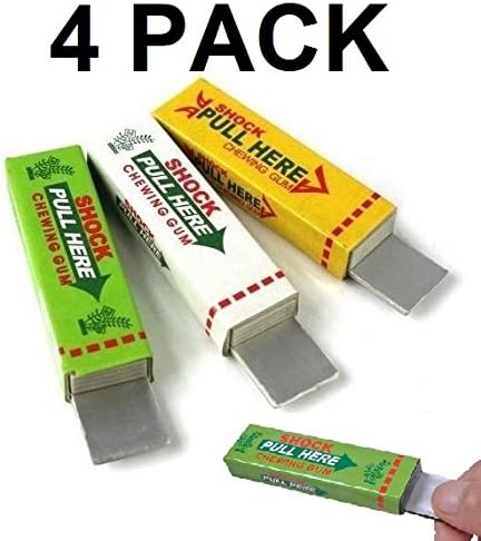 4 Shock Gums - Funny Gag Prank - Shocking Realistic Joke