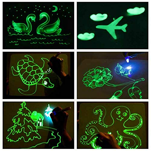 Writing Board Glowing Writing Tablet Doodle Board Kids Drawing Board Graphic Drawing Tablet Writing Pad with Stylus for Kids Toy - Thumbnail 2