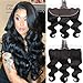 10A Brazilian Closure Body Wave 100% Unprocessed Virgin Human Hair Lace Closure 4X4 Free Part Natural Black (14 inch, 13x4 Natural Color)