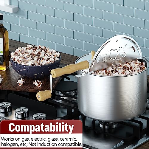Cook N Home 02626 6 Quart Aluminium Stovetop Popcorn Popper Silver Pricepulse