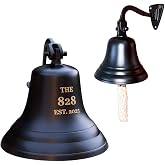 Personalized Handcrafted Brass Ship Bell with Wall Mount &amp; Rope - Custom Engraved Nautical Home Decor, Pub Last Call, Sales Victory &amp; Cancer Treatment Milestone