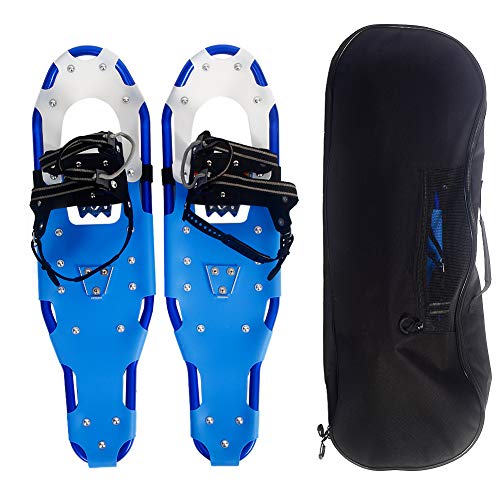 Mounchain Snowshoes 1 Pair, Adjustable Ratchet Lightweight Aluminum Alloy Anti-Shock Snowshoes Free Carrying Tote Bag (30 inch)