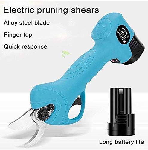 Changli Professional Cordless Electric Pruning Shears Secateurs with 2 Rechargeable 16.8V Lithium Battery Powered Tree Branch Pruner, 30mm (1.2 Inch) Cutting Diameter, 6-7 Working Hours