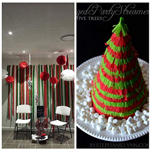 image for Supla 12 Rolls 324 Yards 3 Colors Christmas Party Streamers Photo Boot