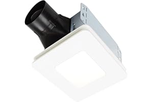 Broan-NuTone Bathroom Exhaust Fan with LED light – Easy Retrofit Without Attic Access, Quiet 1.5 Sones, Effective Ventilation at 80 CFM ENERGY STAR Certified Moisture and Odor Control