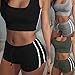 Tuesdays2 Womens Sexy Sports Yoga Crop Tank Top and Shorts 2 Piece Set