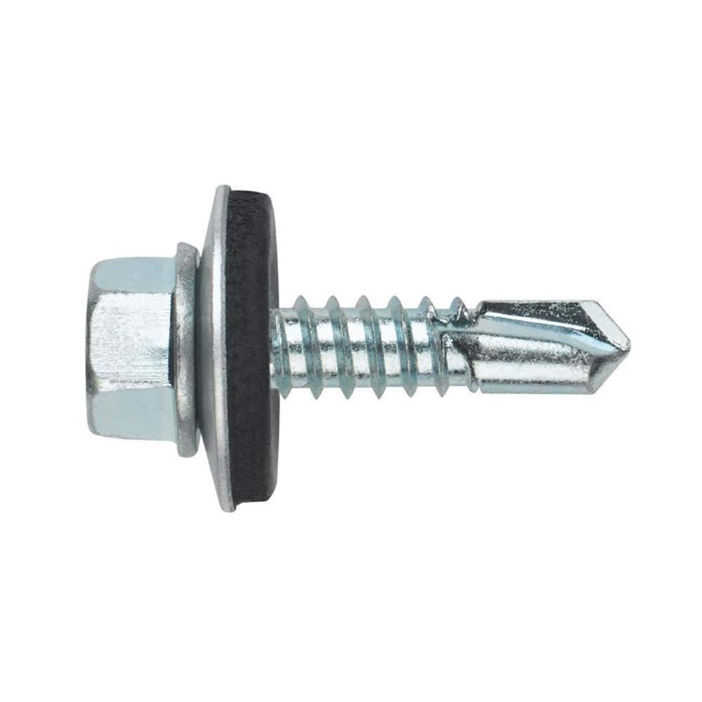Index abe166314 – Screw Tip Drill Bit DIN 7504-k Zinc Plated with Epdm P-16 Washer 6.3 x 140