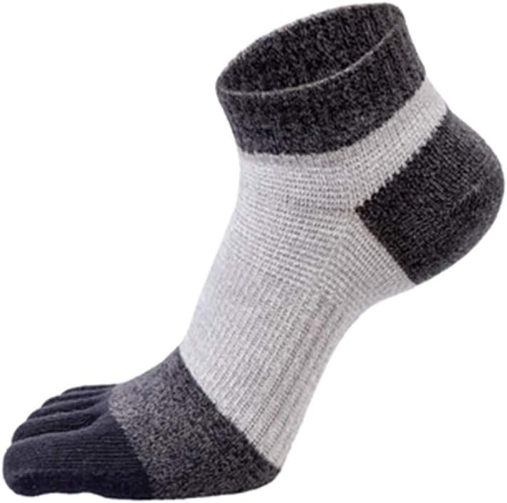 YLucy 5 Pairs Women Toe Socks 5 Finger Cotton Wicking Crew Low Cut Ankle Athletic