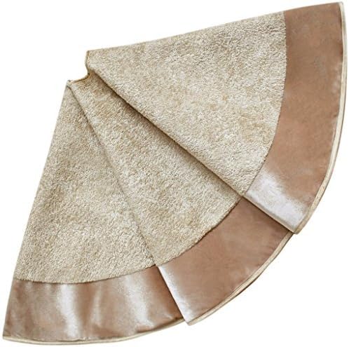 SORRENTODeluxe Christmas Velvet Boucle Tree Skirt-Gold-90CM/10-15 DAYS DELIVERY