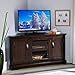 Leick Home SINCE 1916 Riley Holliday Corner TV Stand with Storage, 46-Inch, Chocolate
