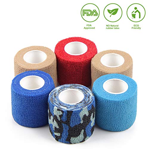MUEUSS Vet Wrap Pet First Aid Tape Waterproof Self Adherent Cohesive