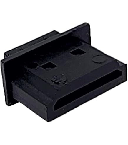 Computer Port Cover DisplayPort Dust Cover 50 PCS S - Black Plastic Port Protectors 50 Pcs ...