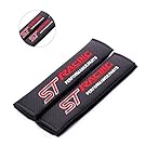 Amooca 2 x ST Racing for focus fiesta Embroidery Seat Belt Shoulder Pads Cover Cushion